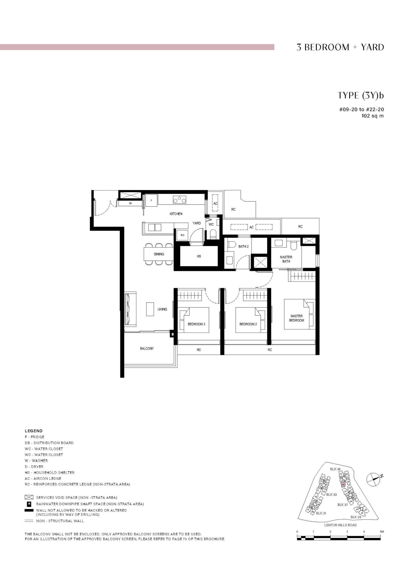 Lentor-Hills-Residences-3-Bedroom+Yard - Type (3Y)b