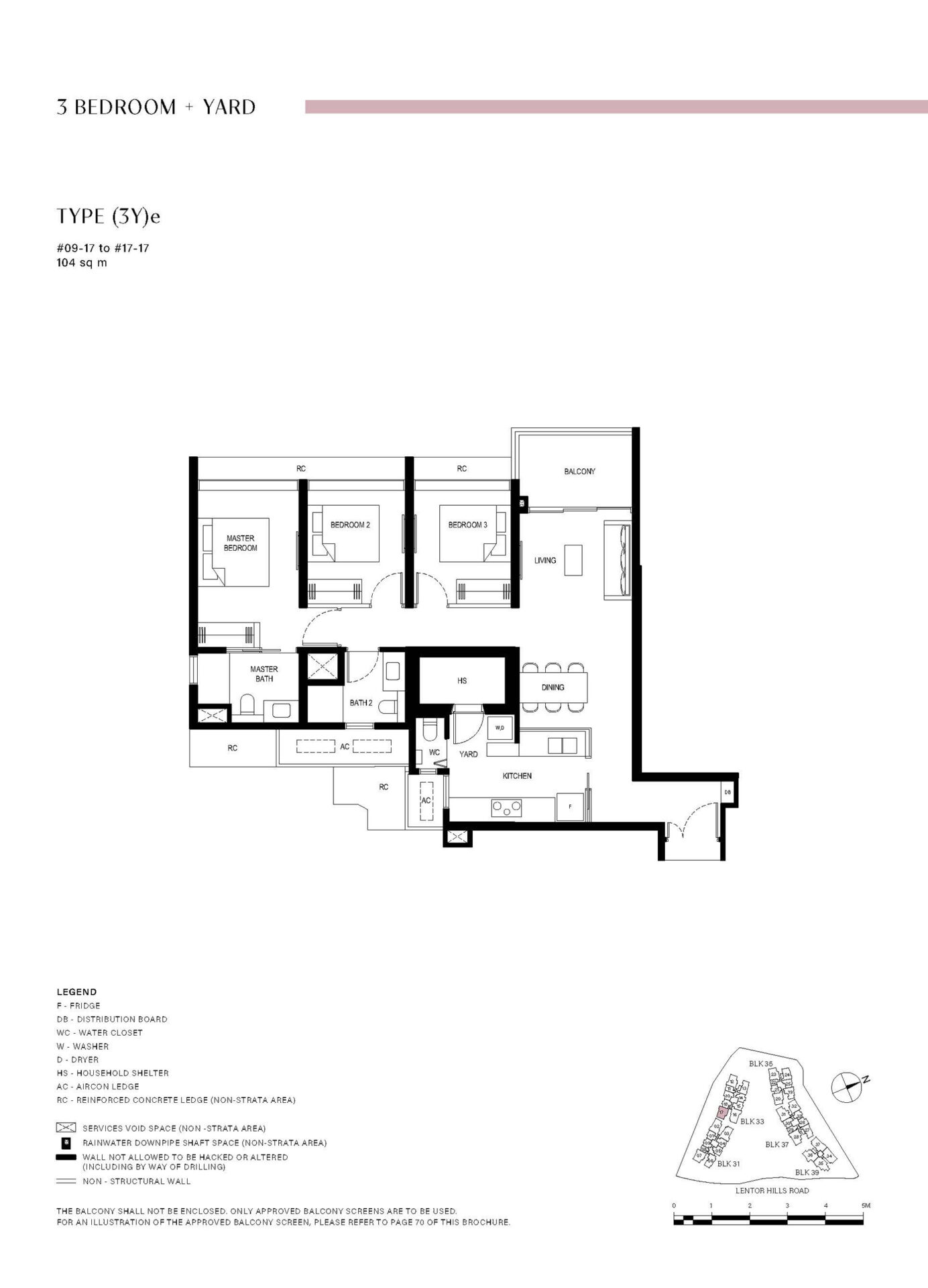Lentor-Hills-Residences-3-Bedroom+Yard - Type (3Y)e