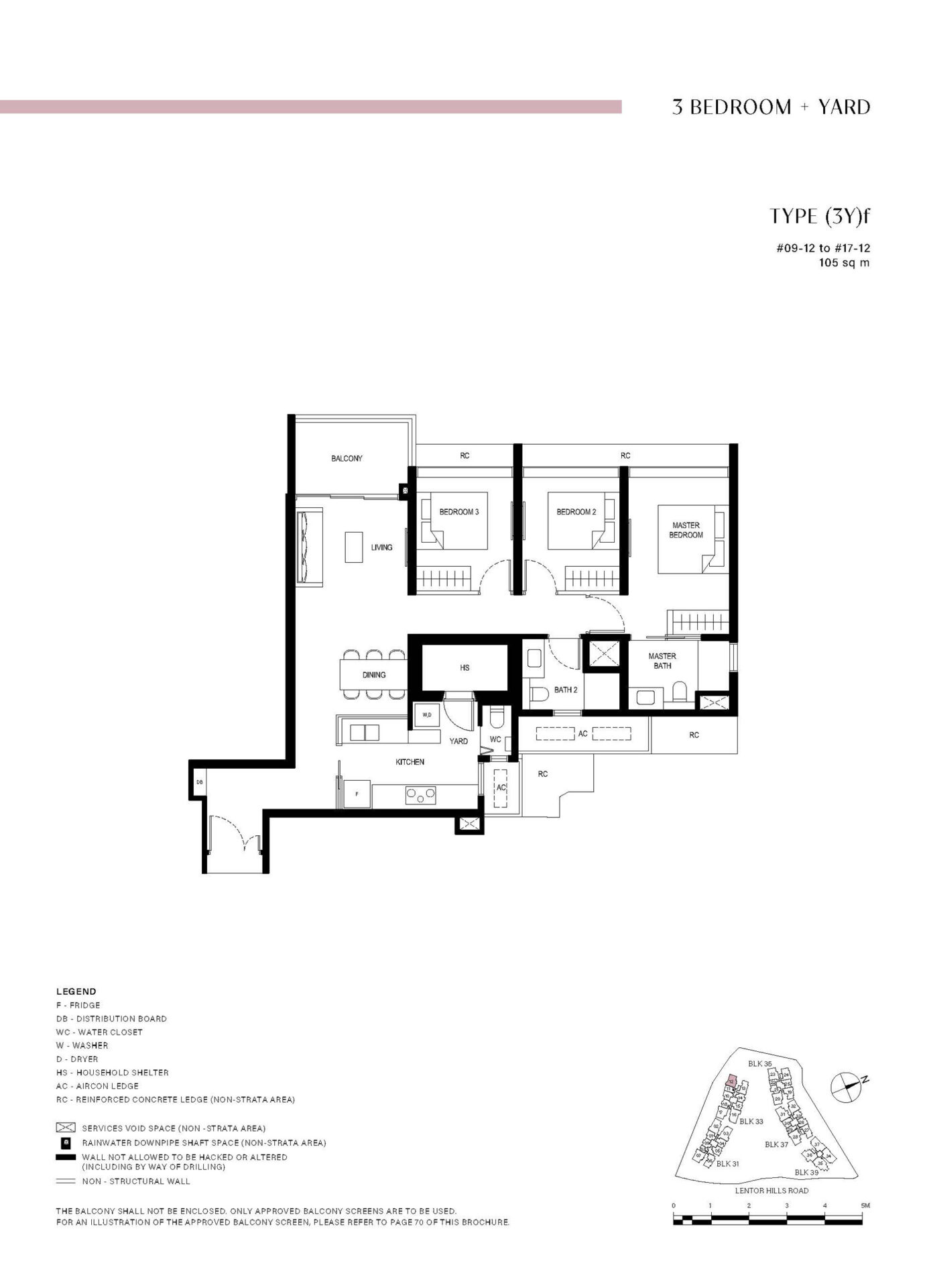 Lentor-Hills-Residences-3-Bedroom+Yard - Type (3Y)f