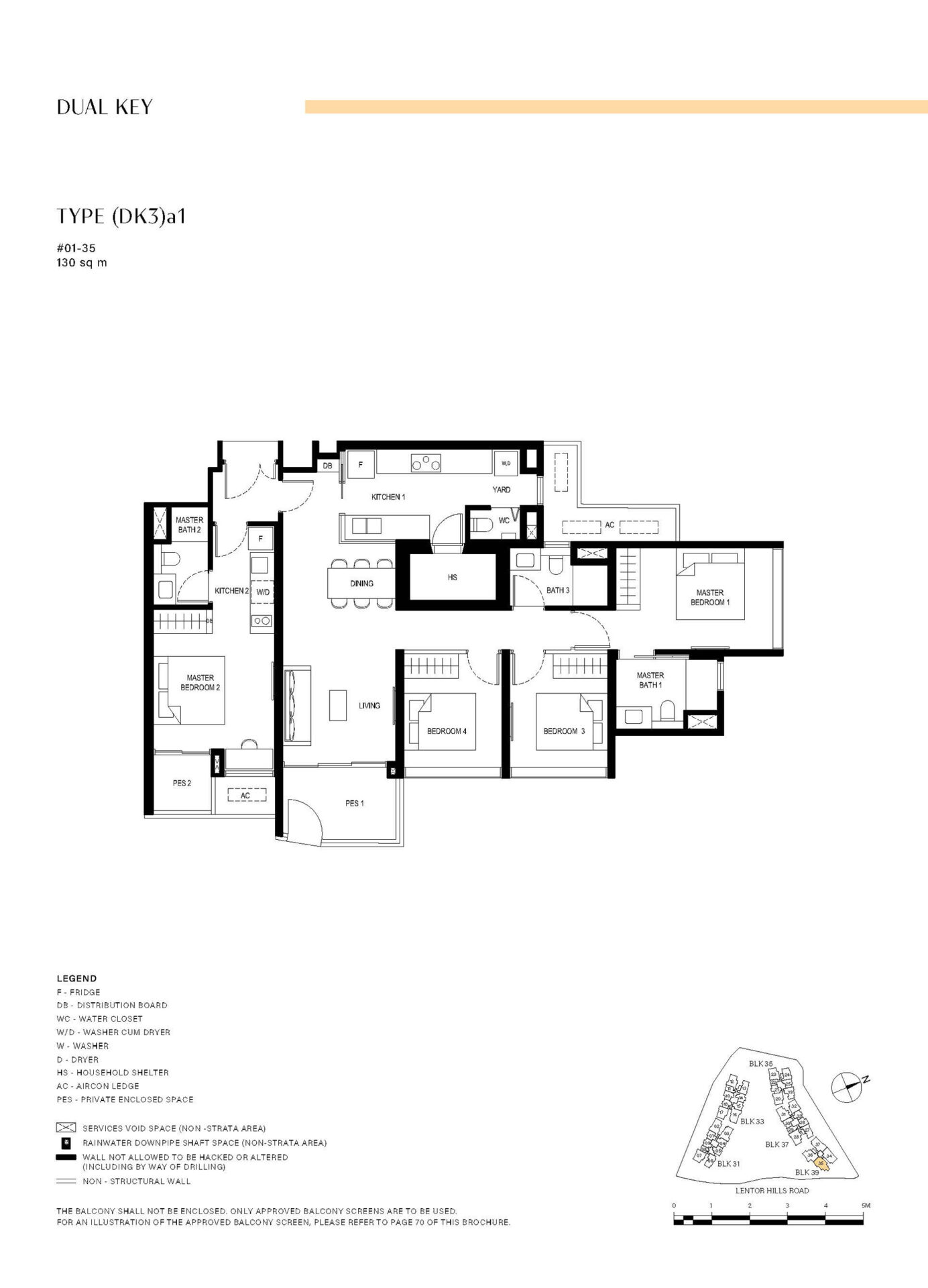 Lentor-Hills-Residences-4-Bedroom Dual-Key - Type (DK3)a1